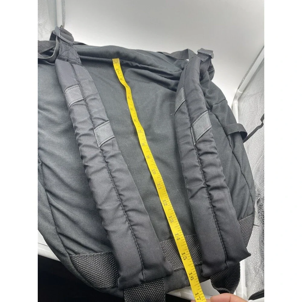 Vintage 90s LL Bean Campus Computer Backpack Black Canvas Heavy Duty School Bag